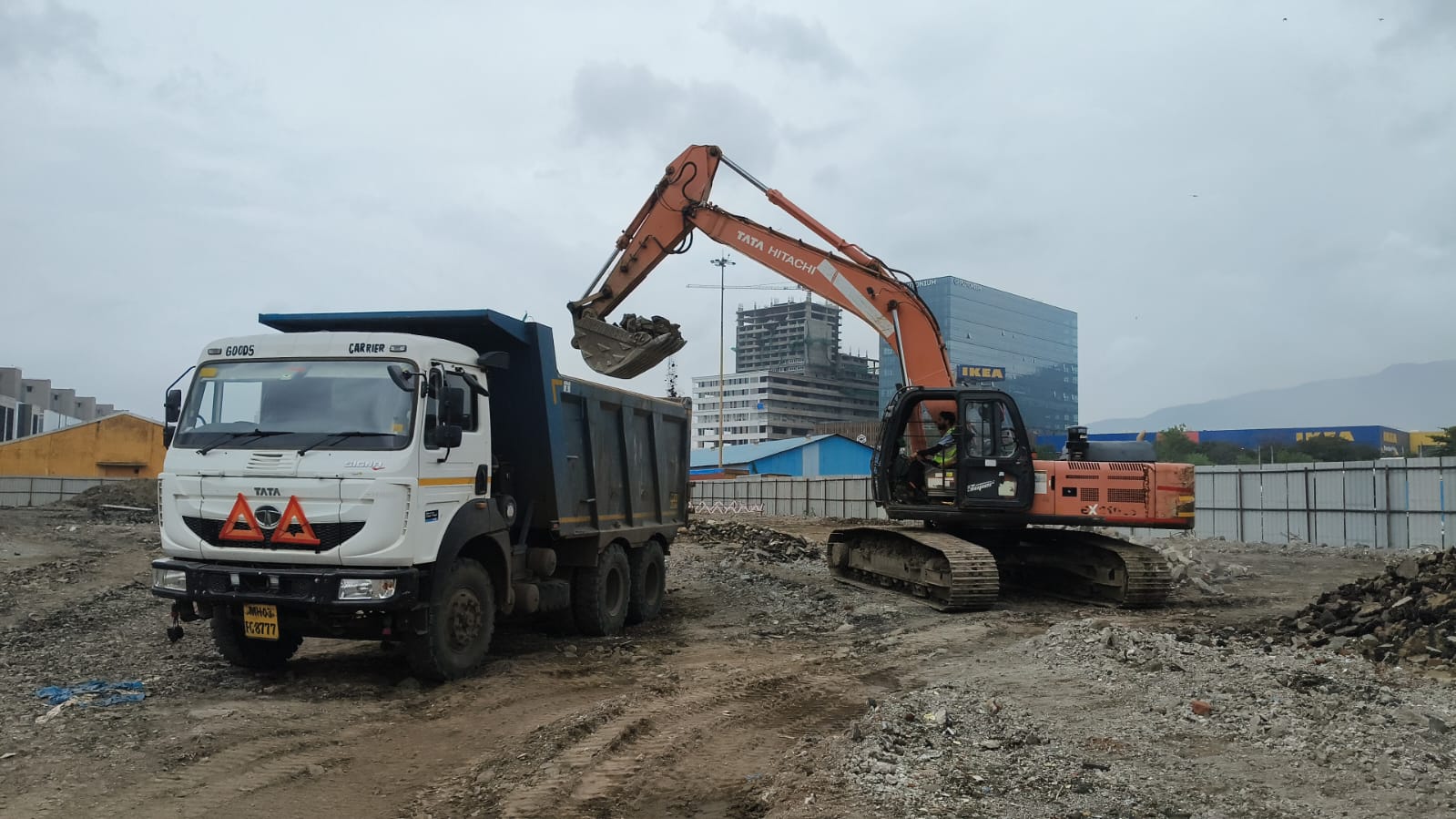 Debris loading during demolition project by Star Construction