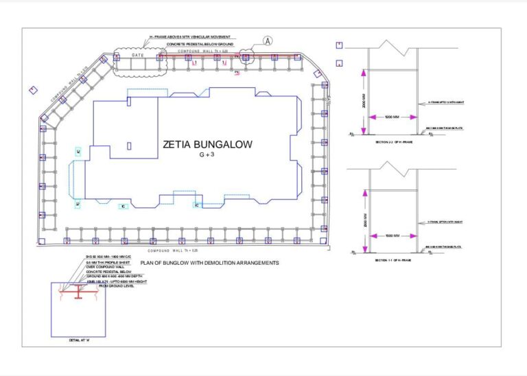 Demolition site layout plan prepared by Star Construction